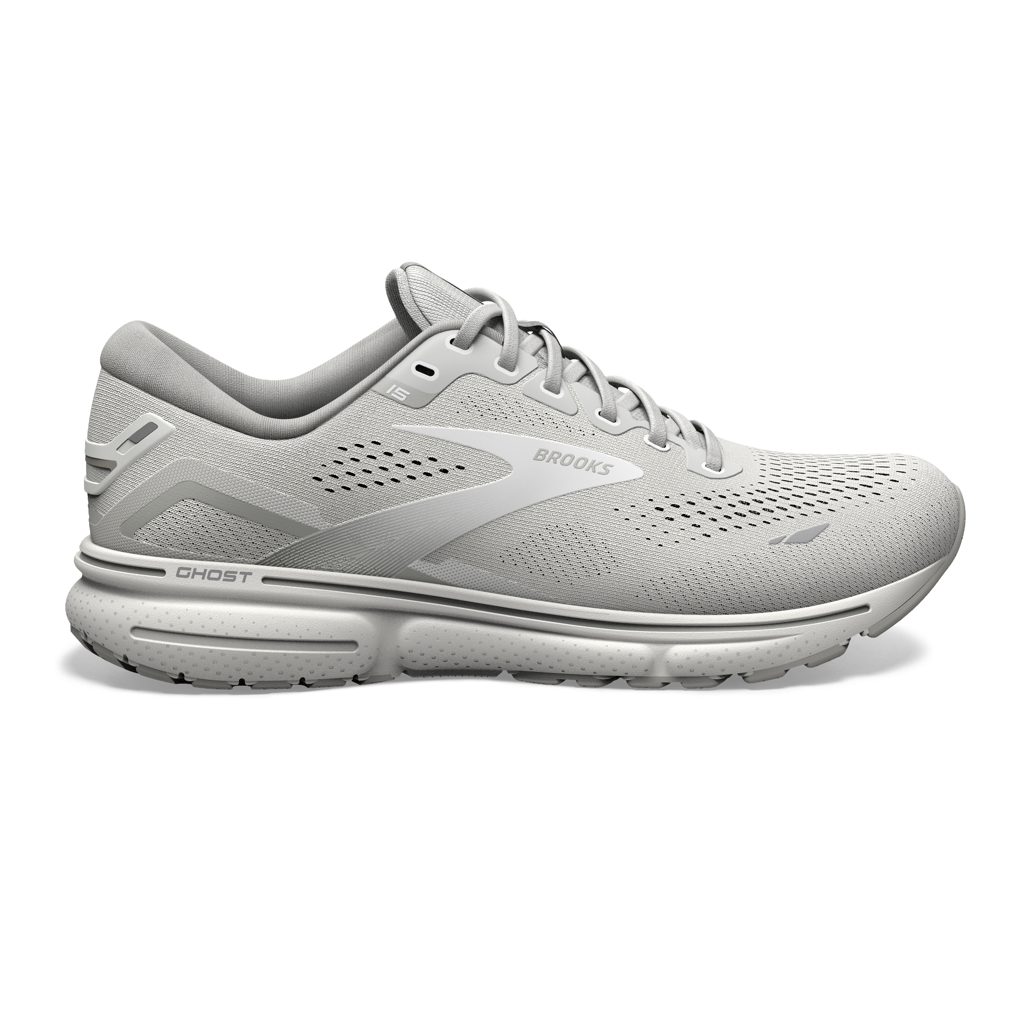 Brooks GHOST 15 Road Running Shoes Alloy Oyster Black
