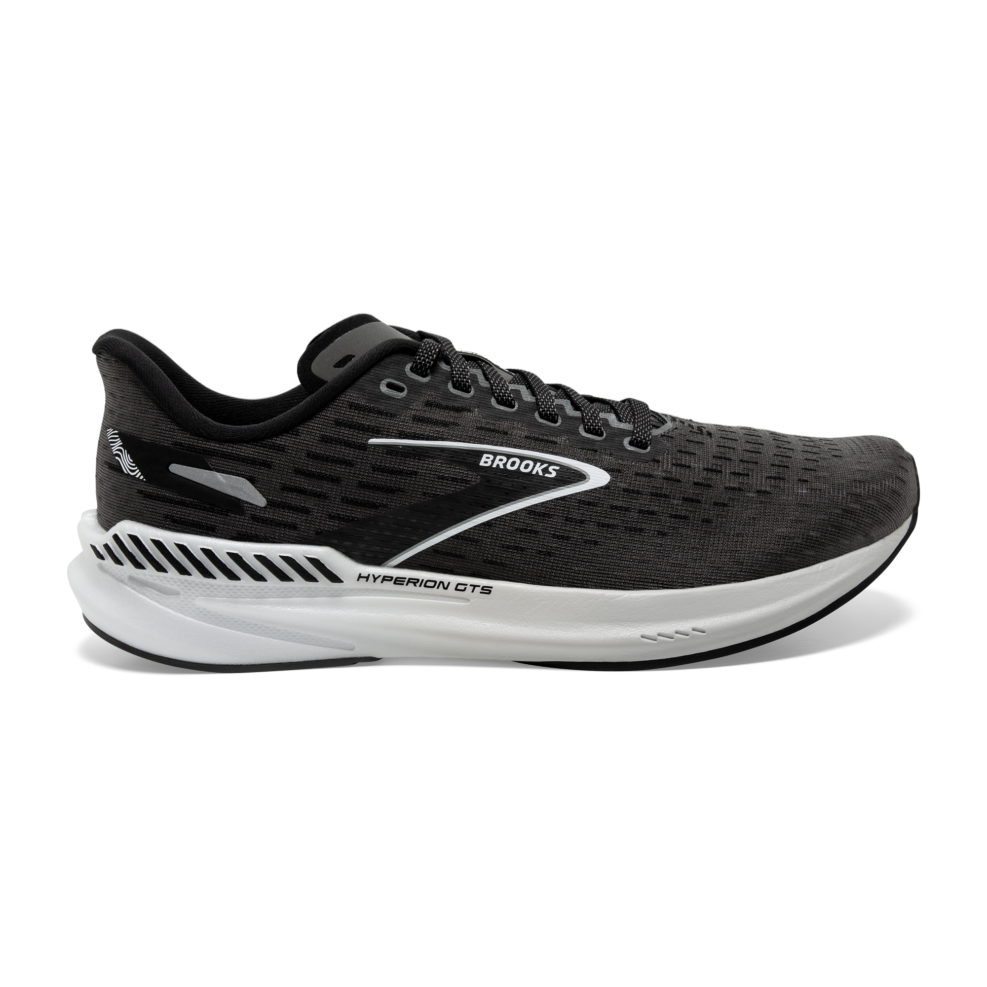 Brooks Hyperion GTS Men\'s Running Shoes Black/Gray Mesh 11 D Lace-Up Low Top BROOKS Men main image 2