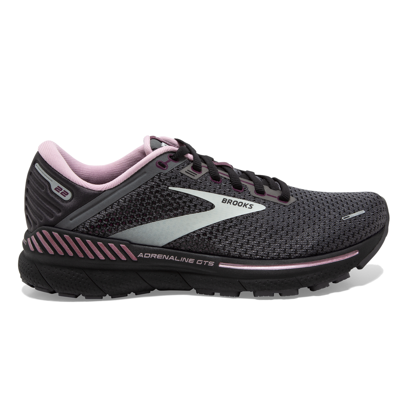 Brooks Adrenaline GTS 22 Road Running Shoe Black/ Purple/ Coral Womens US sale 7.5