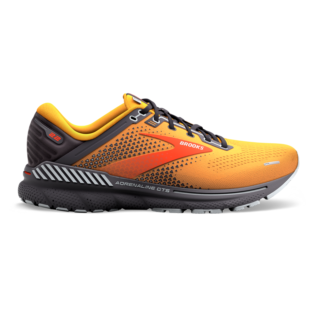 Brooks Adrenaline GTS 22 Mens Running Shoes White Orange Navy 1103661D004 10.5 D Brooks Adrenaline GTS 22 Orange High Rise for sale | eBay main image 4