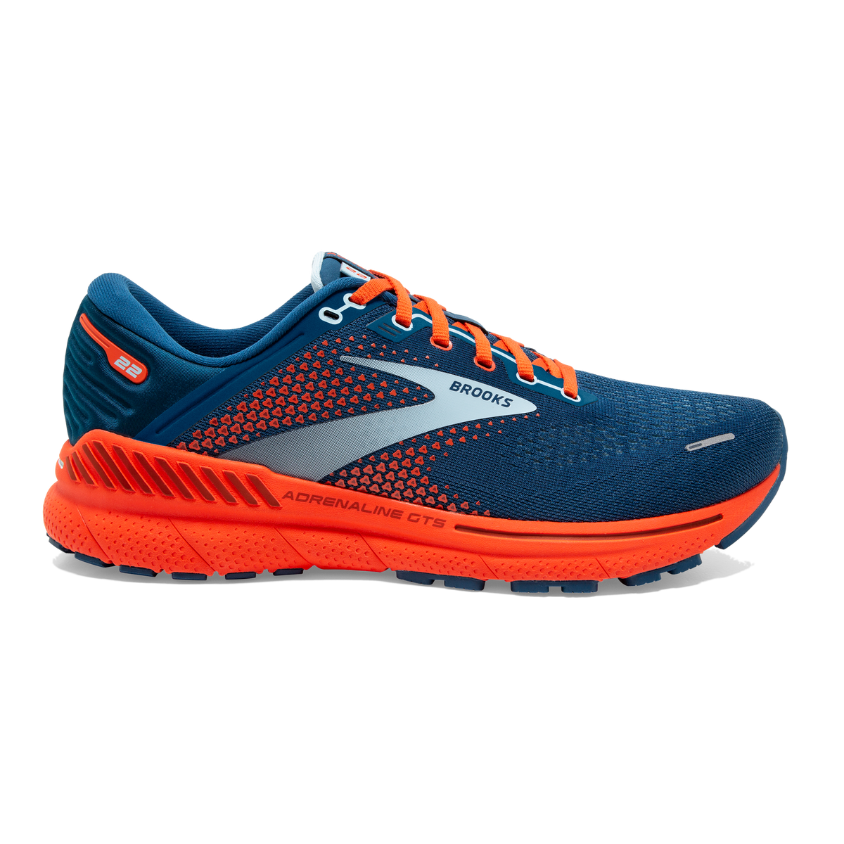 BROOKS 22.5cmスポーツシューズ 青/赤 Runners Pulse